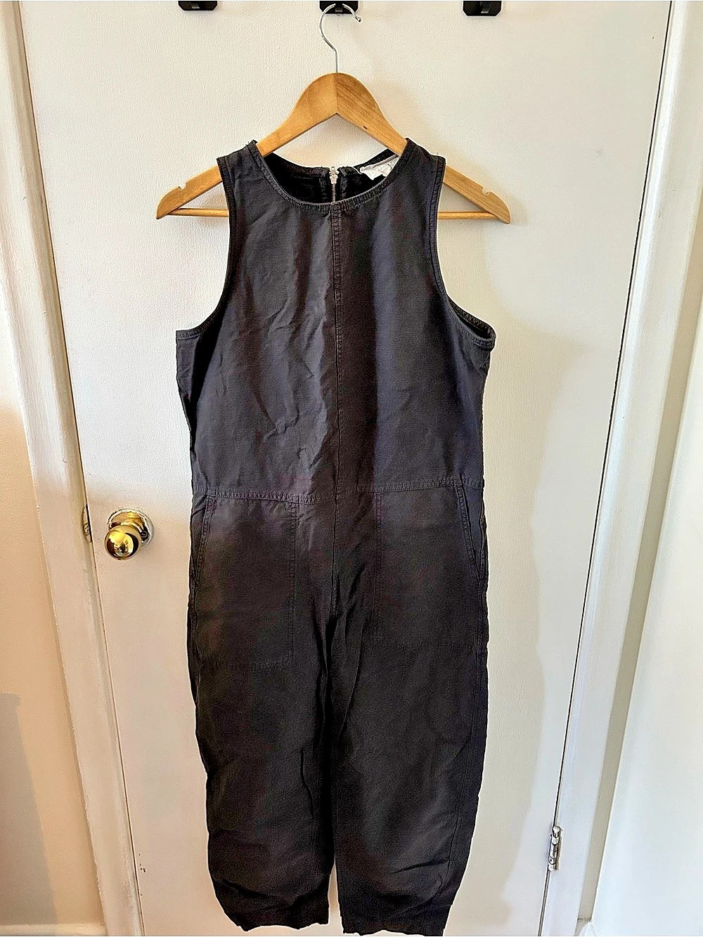 Everlane The Fatigue Barrel Jumpsuit Black Utility Jumpsuit